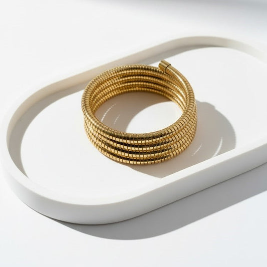 Gold Spiral Bracelet