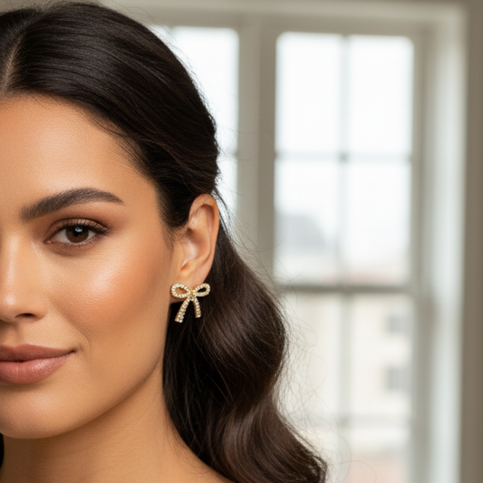 Crystal Bow Earrings