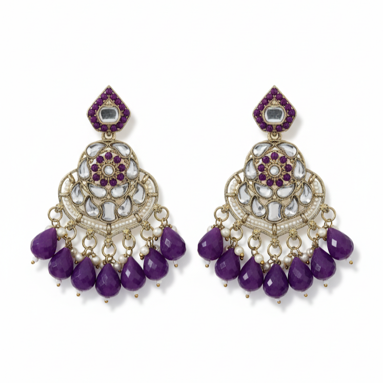 Kundan Chandbali Earrings
