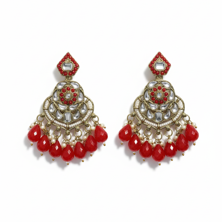 Kundan Chandbali Earrings