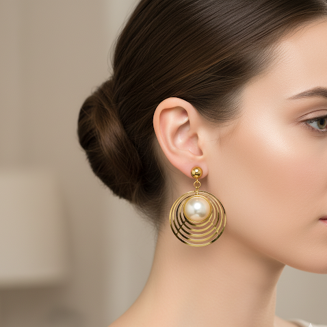 Golden Halo Pearl Drops