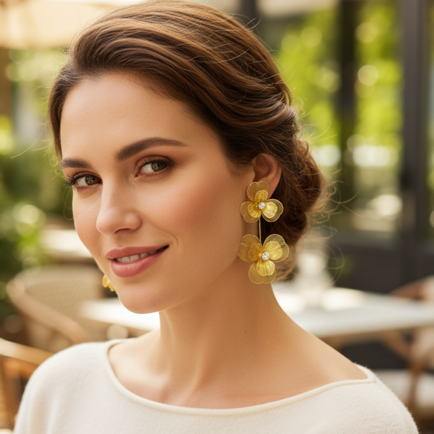 Golden Flora Earrings