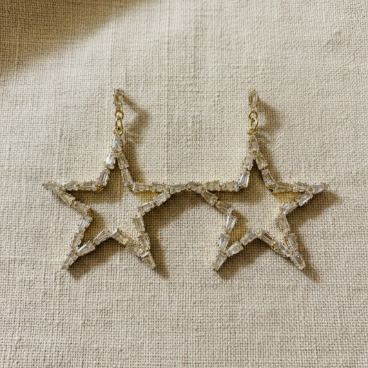 Starburst Crystal Drop Earrings