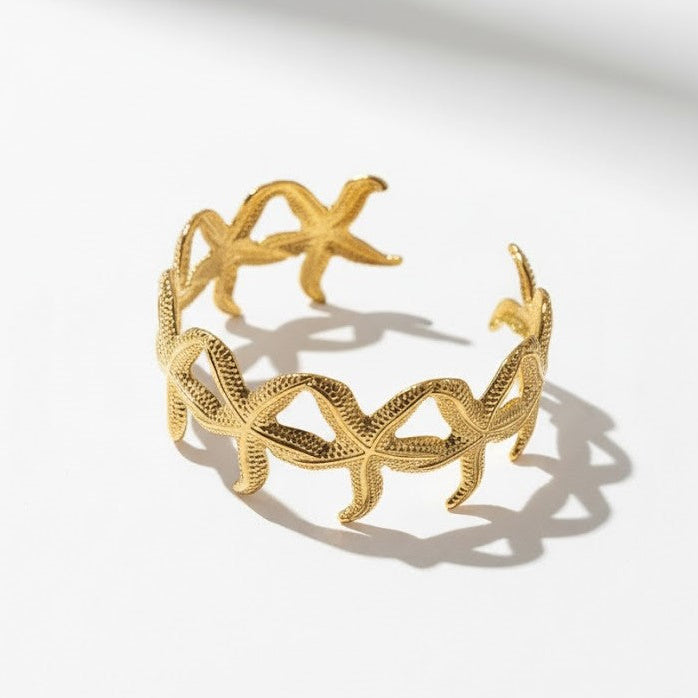 Adjustable Starfish Wrist Cuff Bracelet