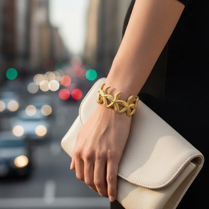 Adjustable Starfish Wrist Cuff Bracelet