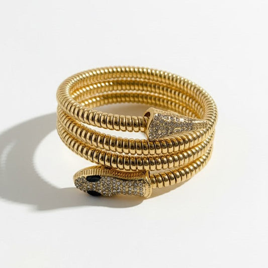 Gold Snake Coil Bracelet