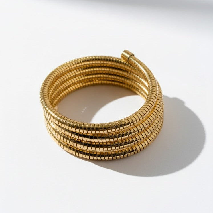 Gold Spiral Bracelet