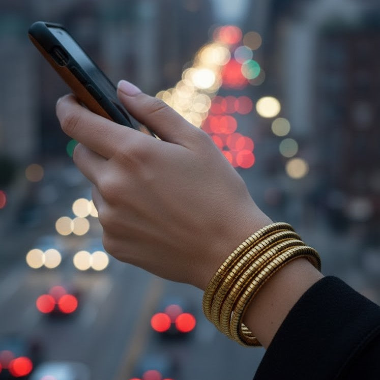 Gold Spiral Bracelet