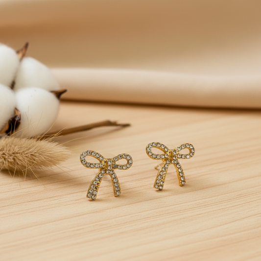 Crystal Bow Earrings
