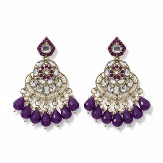 Kundan Chandbali Earrings