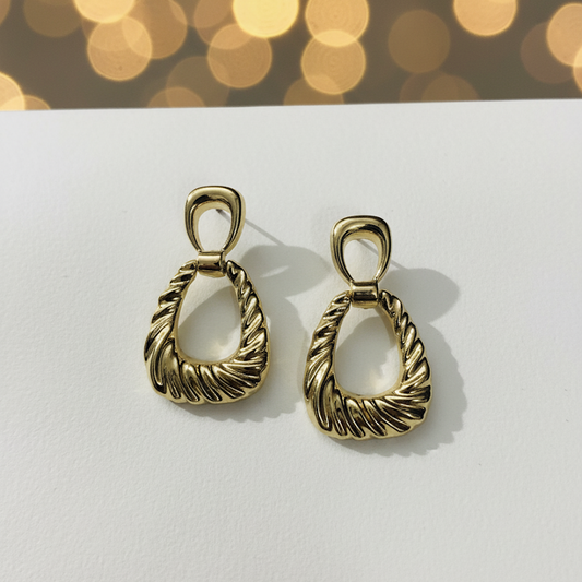 gold dangle earrings