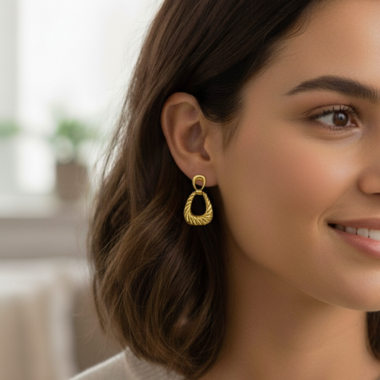 gold dangle earrings